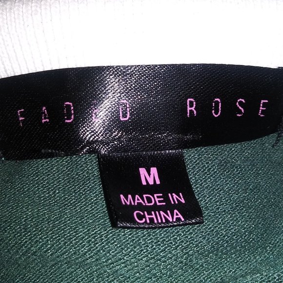 Green & white striped crop top by Faded Rose, size Jr's M - Picture 6 of 7